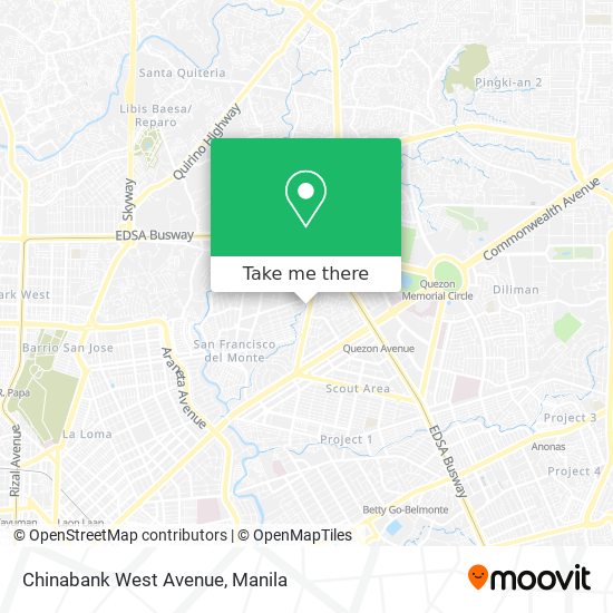 Chinabank West Avenue map