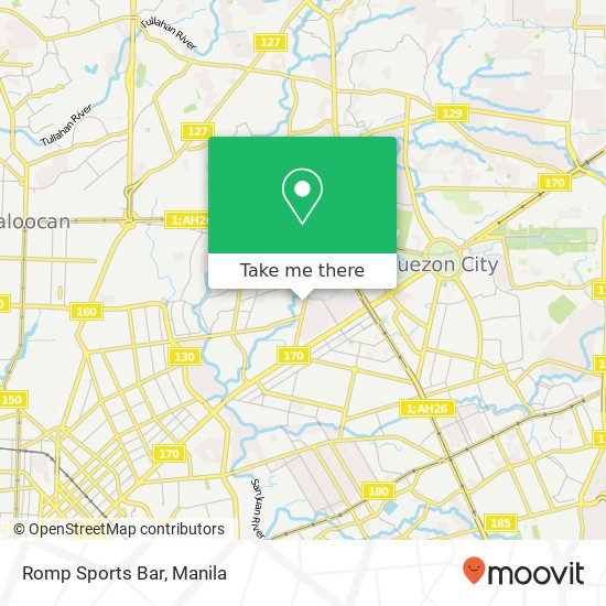 Romp Sports Bar map