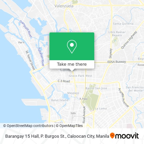 Barangay 15 Hall, P. Burgos St., Caloocan City map