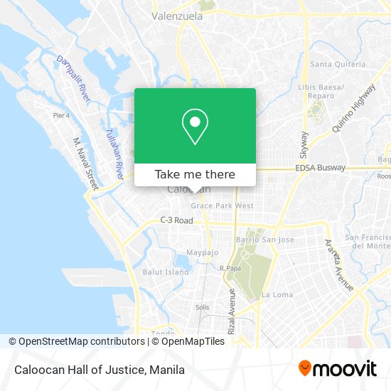 Caloocan Hall of Justice map