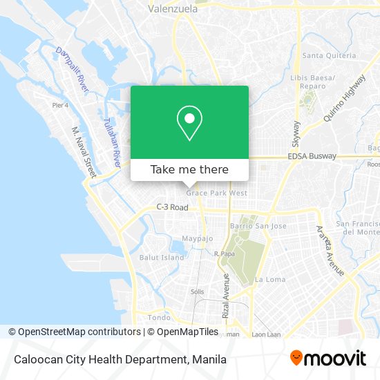 Caloocan City Health Department map