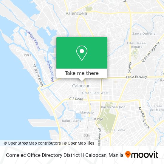 Comelec Office Directory District II Caloocan map