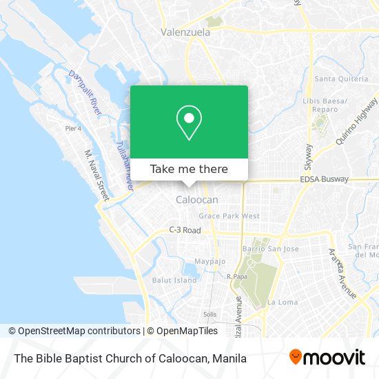 The Bible Baptist Church of Caloocan map