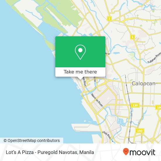 Lot’s A Pizza - Puregold Navotas map