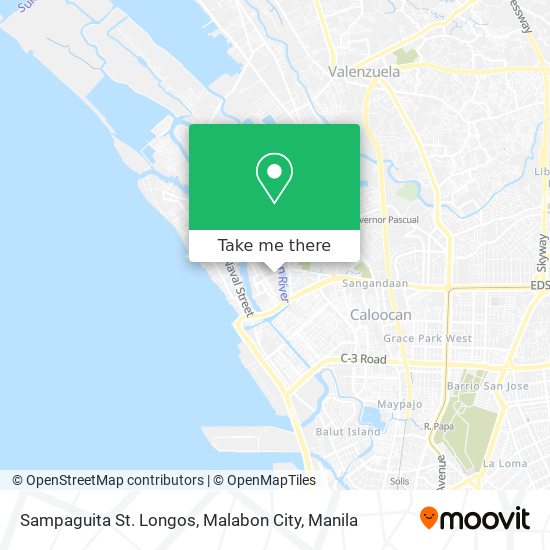 Sampaguita St. Longos, Malabon City map