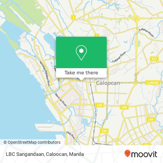 LBC Sangandaan, Caloocan map