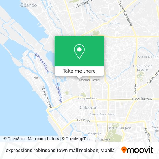 expressions robinsons town mall malabon map