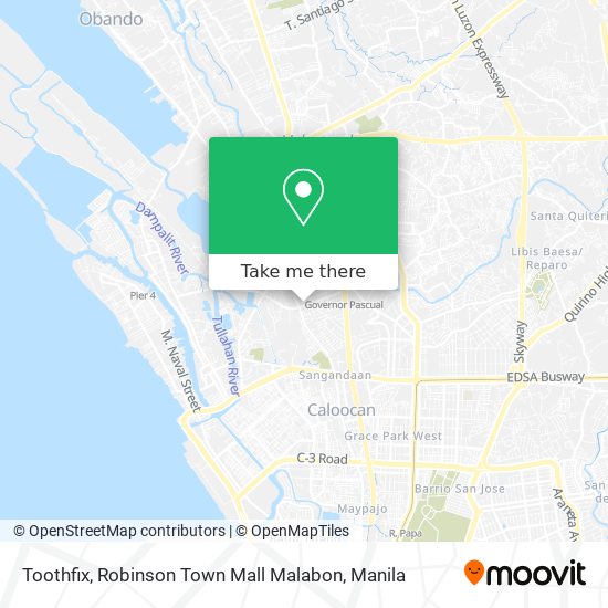 Toothfix, Robinson Town Mall Malabon map