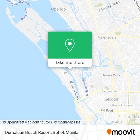 Dumaluan Beach Resort, Bohol map