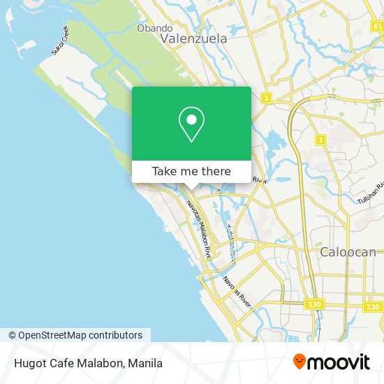 Hugot Cafe Malabon map