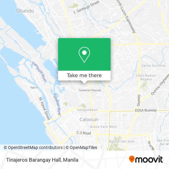 Tinajeros Barangay Hall map