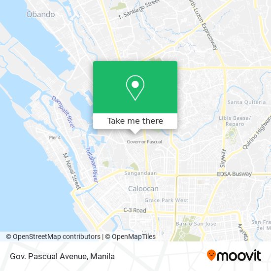 Gov. Pascual Avenue map