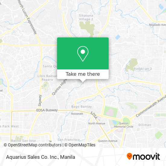 Aquarius Sales Co. Inc. map