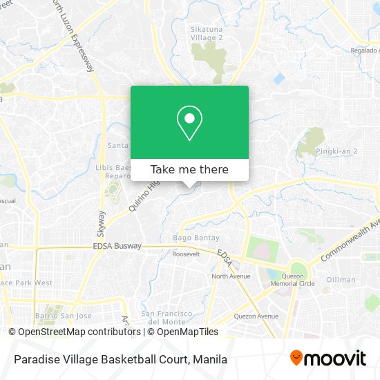 Paradise Village Basketball Court map