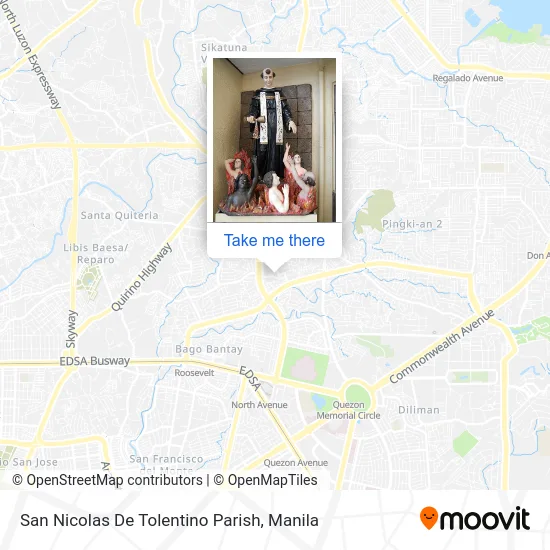San Nicolas De Tolentino Parish map