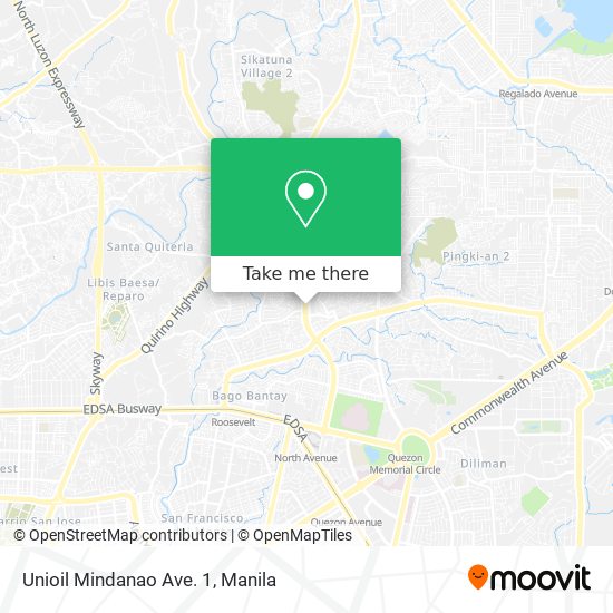 Unioil Mindanao Ave. 1 map