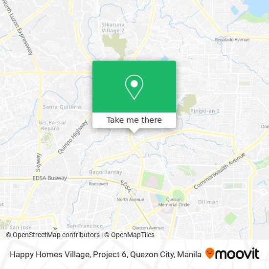 Happy Homes Village, Project 6, Quezon City map