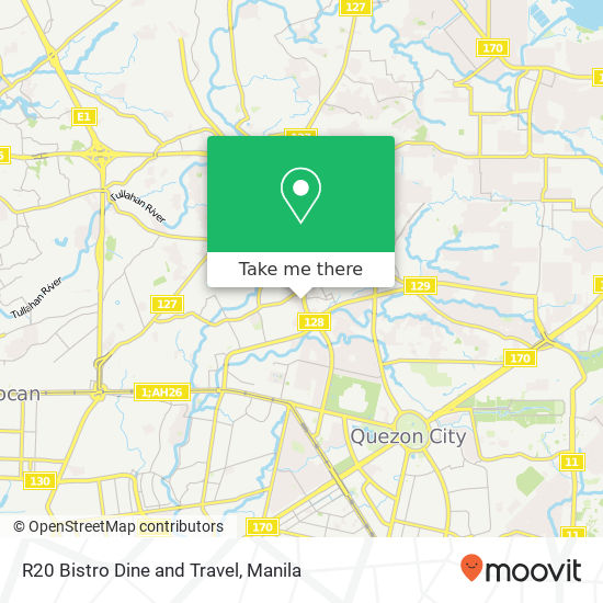 R20 Bistro Dine and Travel map