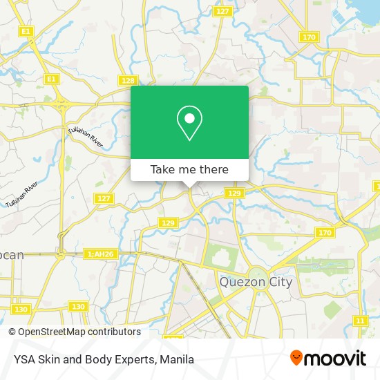 YSA Skin and Body Experts map