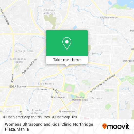 Women's Ultrasound and Kids' Clinic, Northridge Plaza map