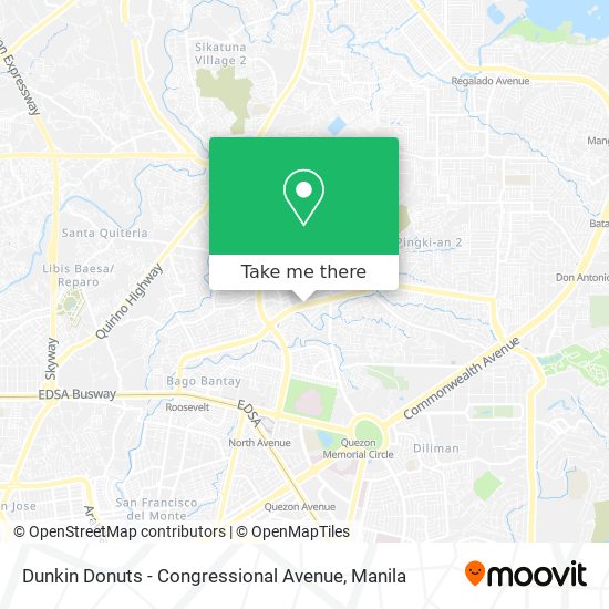 Dunkin Donuts - Congressional Avenue map