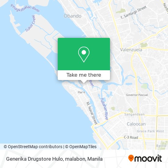 Generika Drugstore Hulo, malabon map