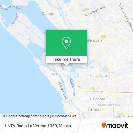 UNTV Radio La Verdad 1350 map