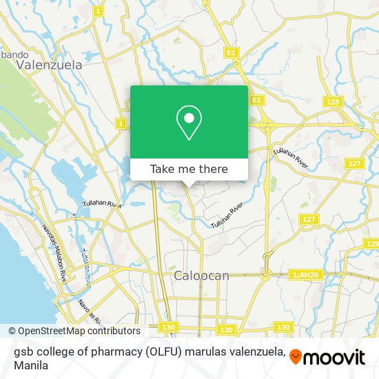 gsb college of pharmacy (OLFU) marulas valenzuela map