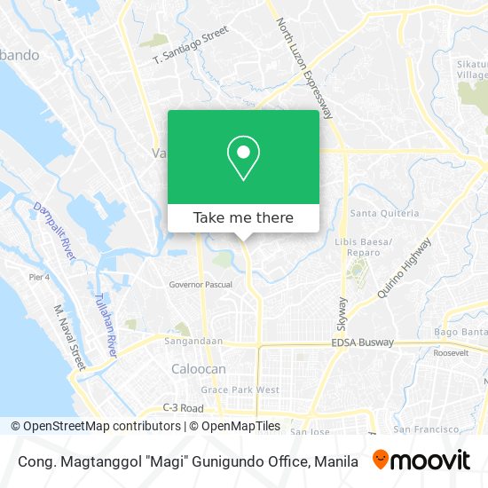 Cong. Magtanggol "Magi" Gunigundo Office map
