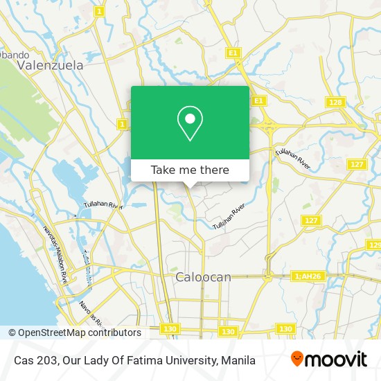 Cas 203, Our Lady Of Fatima University map