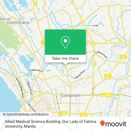 Allied Medical Science Building, Our Lady of Fatima University map