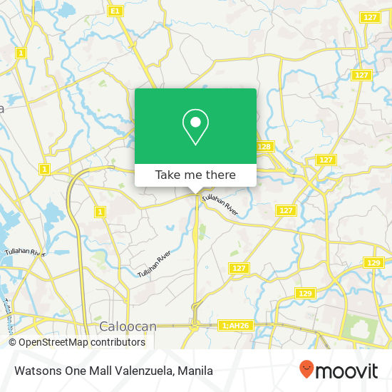 Watsons One Mall Valenzuela map