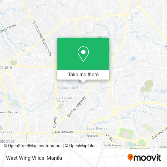 West Wing Villas map