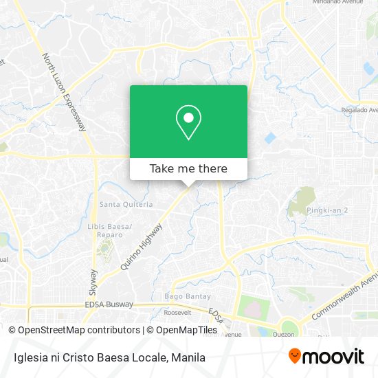 Iglesia ni Cristo Baesa Locale map