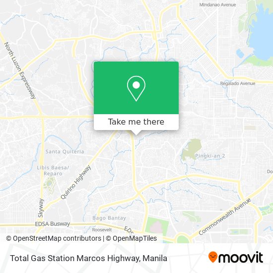 Total Gas Station Marcos Highway map