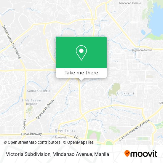 Victoria Subdivision, Mindanao Avenue map