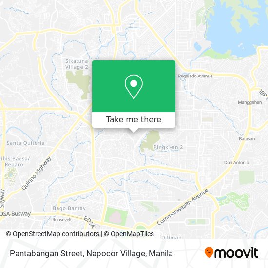 Pantabangan Street, Napocor Village map