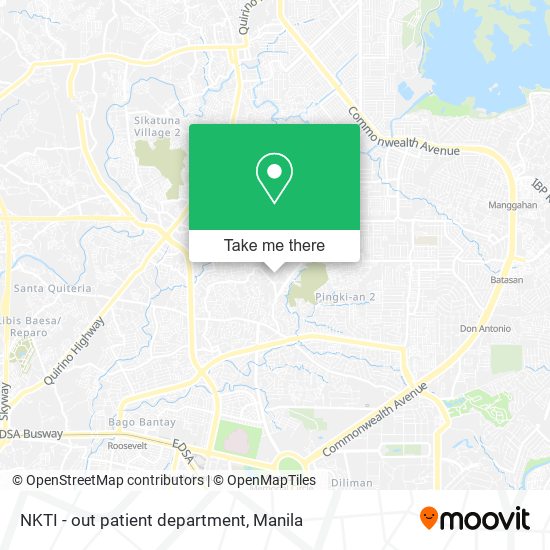 NKTI - out patient department map