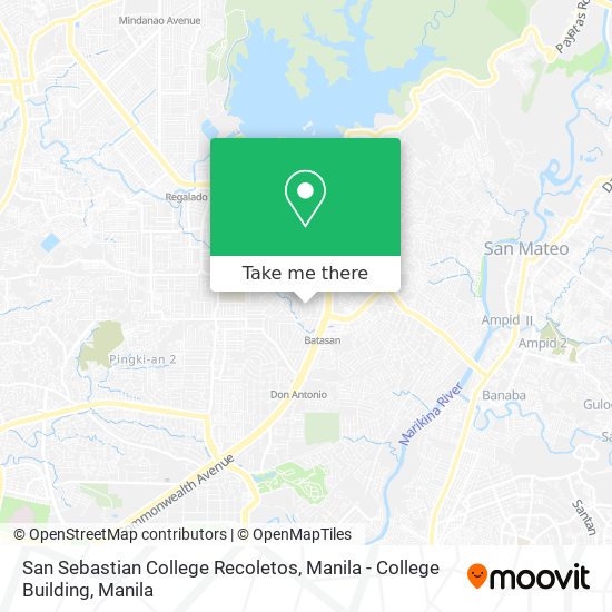 San Sebastian College Recoletos, Manila - College Building map