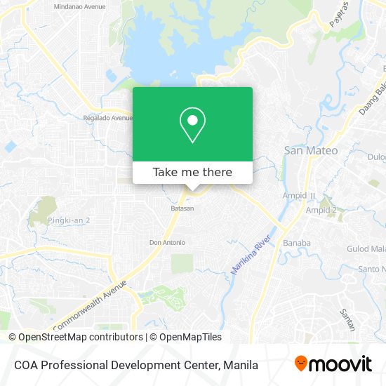 COA Professional Development Center map