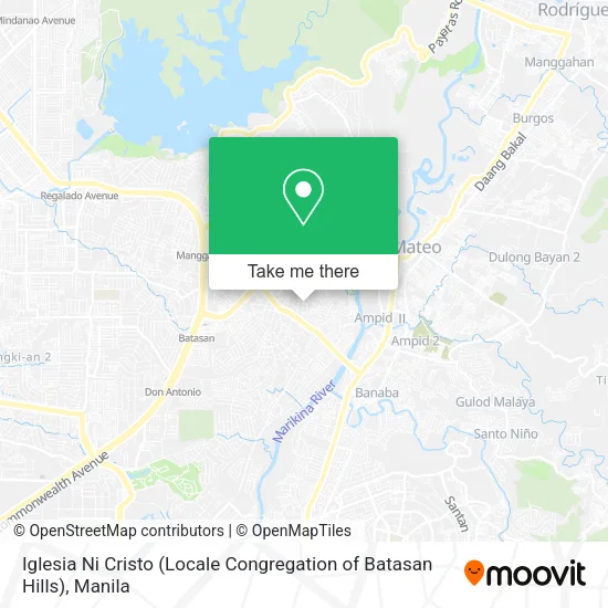 Iglesia Ni Cristo (Locale Congregation of Batasan Hills) map