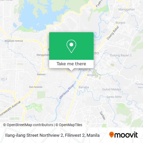 Ilang-ilang Street Northview 2, Filinvest 2 map
