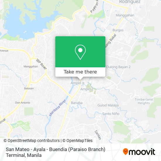 San Mateo - Ayala - Buendia (Paraiso Branch) Terminal map