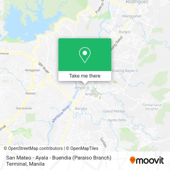 San Mateo - Ayala - Buendia (Paraiso Branch) Terminal map