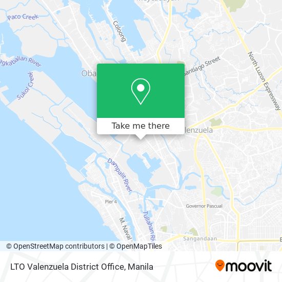 LTO Valenzuela District Office map