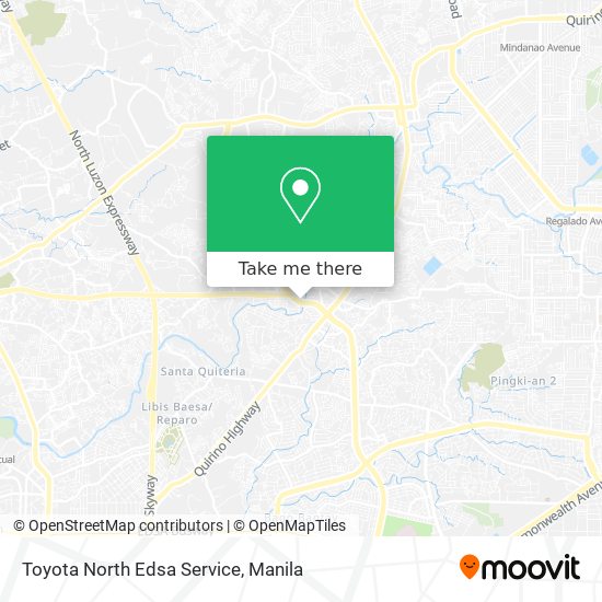 Toyota North Edsa Service map