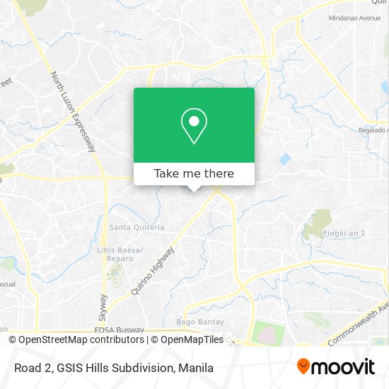 Road 2, GSIS Hills Subdivision map