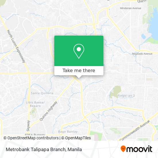 Metrobank Talipapa Branch map