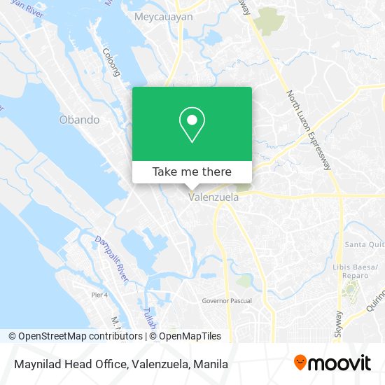 Maynilad Head Office, Valenzuela map