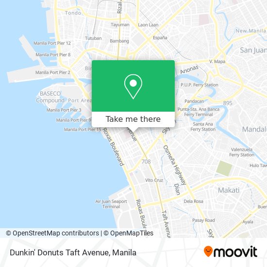 Dunkin' Donuts Taft Avenue map